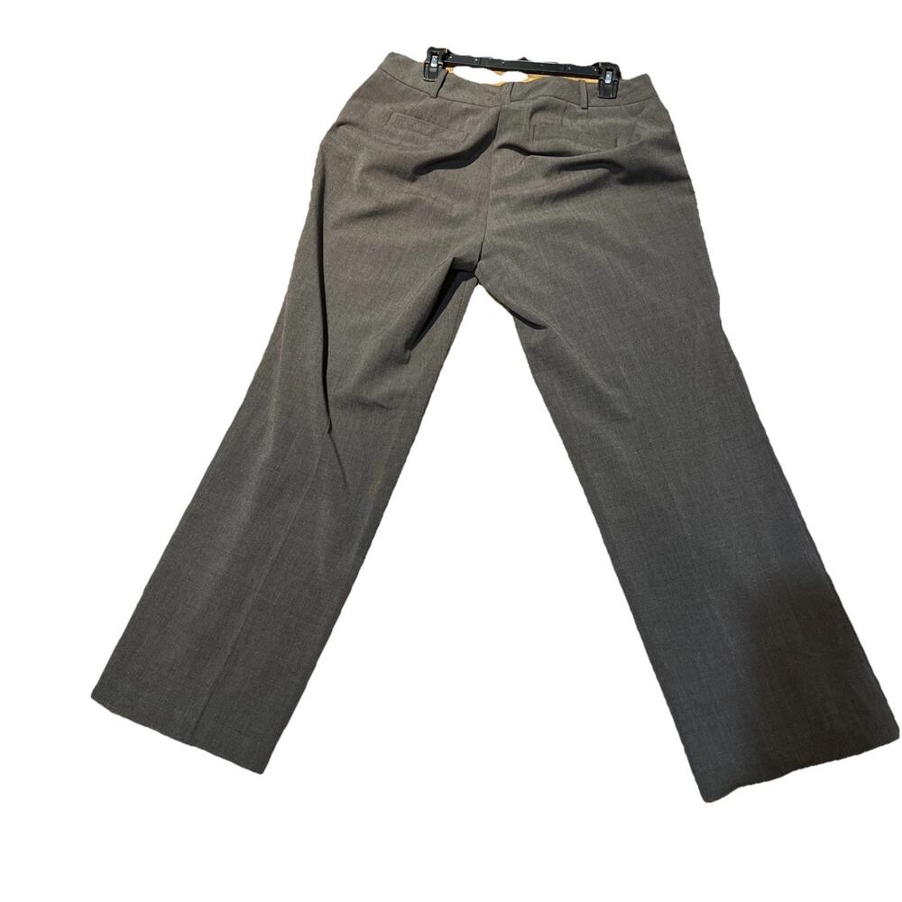 Worthington Curvy Fit Trouser Dress Pants Women 12 Light Gray Career Stretch GUC - Picture 5 of 14